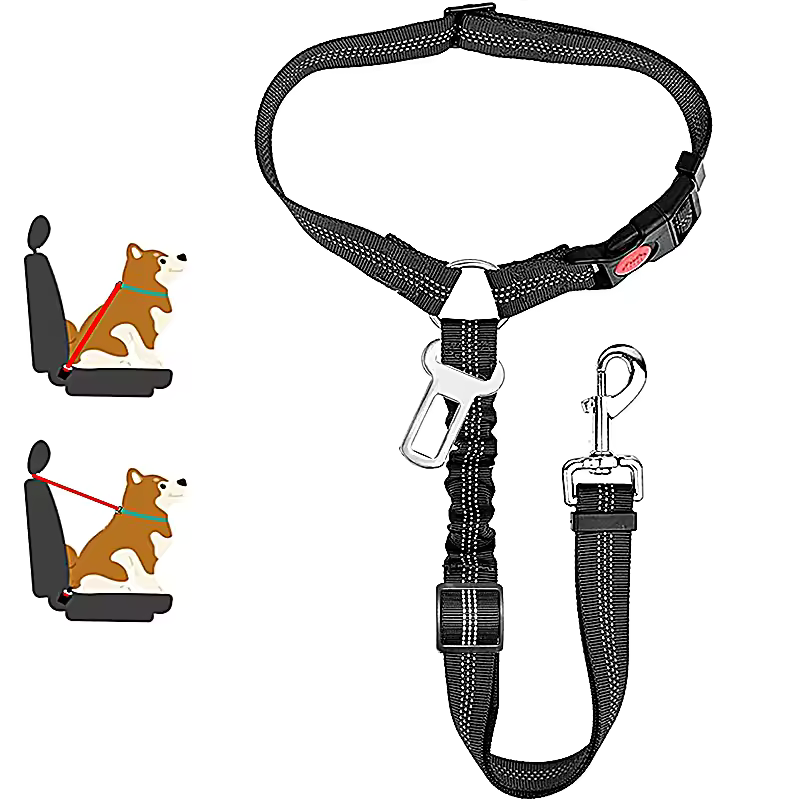 Dog Seat Belt for Car, Adjustable Dog Seatbelts for Vehicle, Nylon Pet Safety Seat Belts for Travel