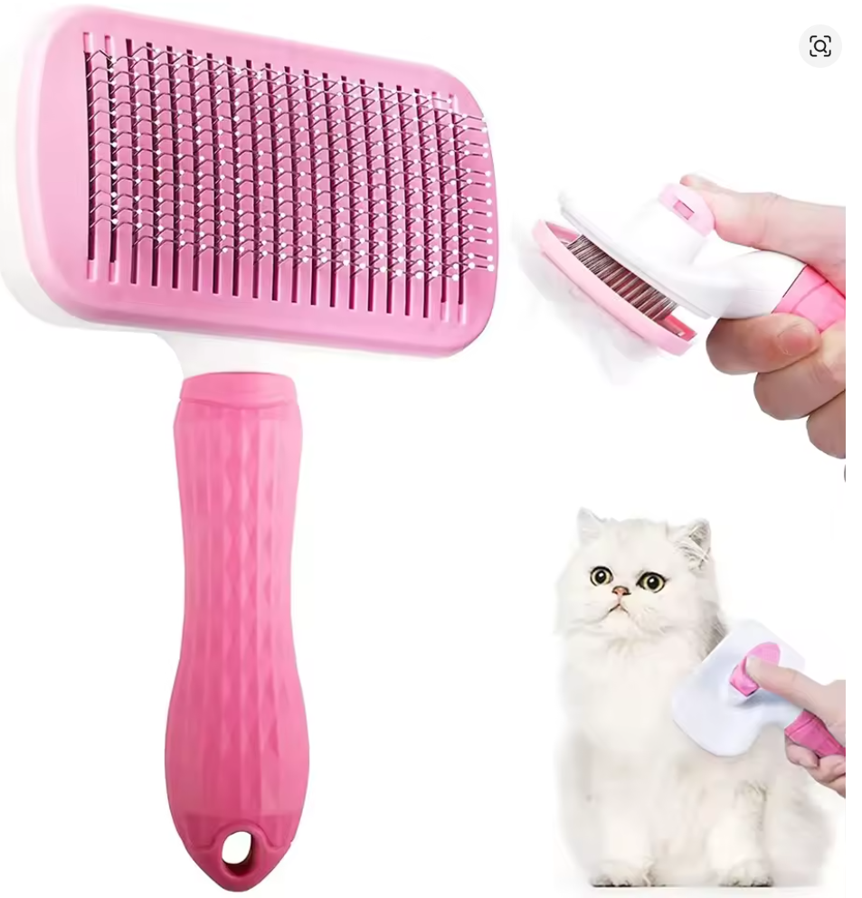 Pet Hair Remover Brush – Grooming & Bath Comb for Long-Haired Dogs and Cats