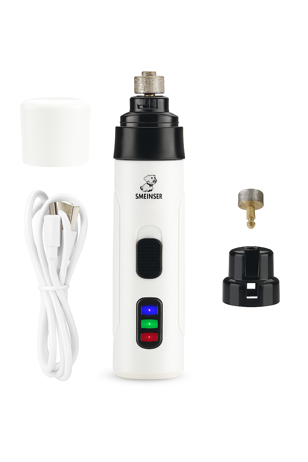 Rechargeable Dog Nail Grinder – Low Noise & Safe Trimming | For Dogs & Cats