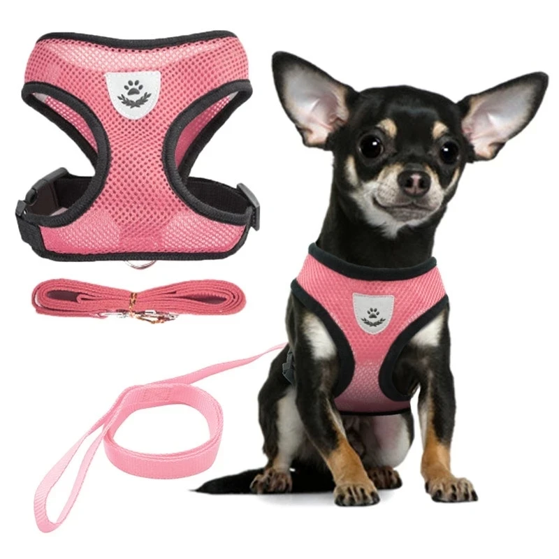 Soft Mesh Travel Harness – Adjustable for Small Dogs & Cats | Breathable & Escape-Proof