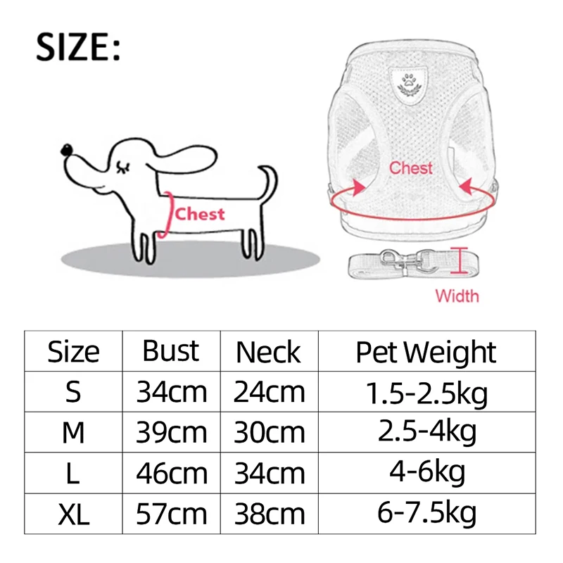 Soft Mesh Travel Harness – Adjustable for Small Dogs & Cats | Breathable & Escape-Proof