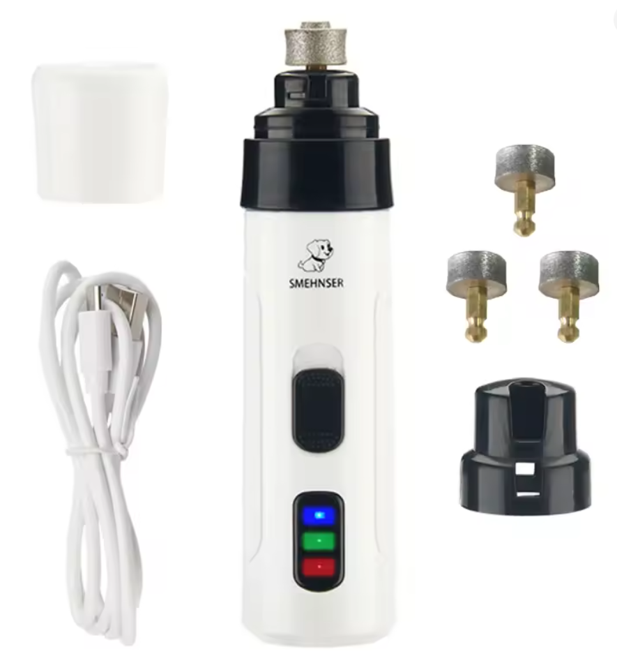 Rechargeable Dog Nail Grinder – Low Noise & Safe Trimming | For Dogs & Cats