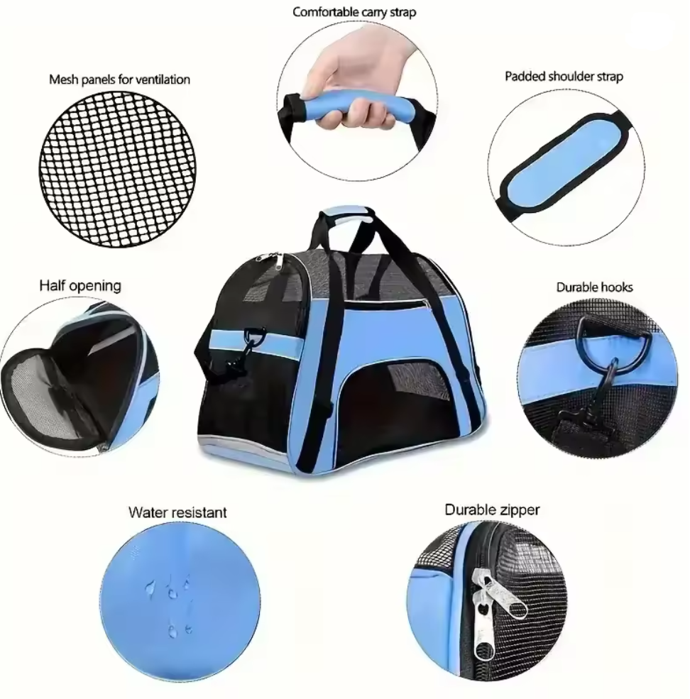 Pet Travel Backpack – Foldable & Breathable | For Cats & Small Dogs
