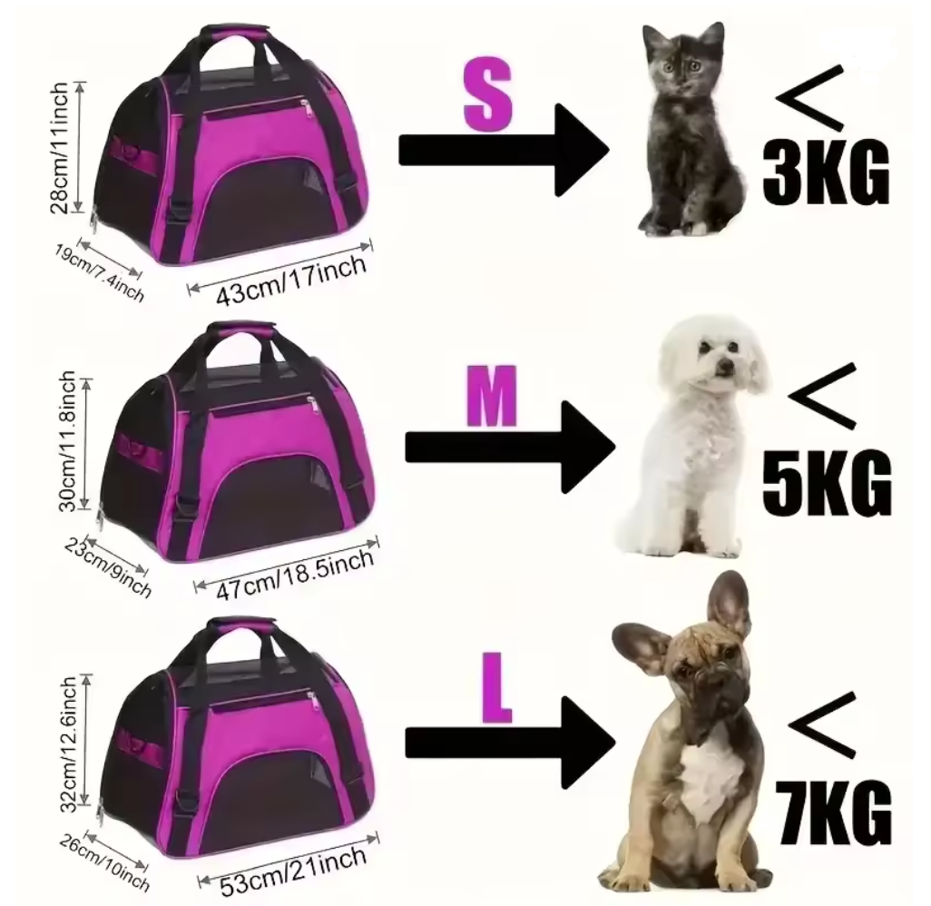 Pet Travel Backpack – Foldable & Breathable | For Cats & Small Dogs
