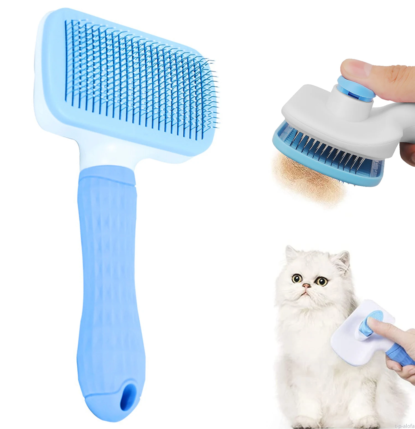 Pet Hair Remover Brush – Grooming & Bath Comb for Long-Haired Dogs and Cats