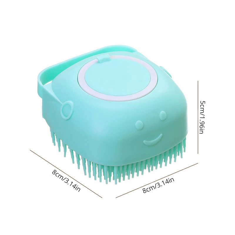 Soft Silicone Pet Bathing Brush – 2-in-1 Grooming & Shampoo Dispenser for Dogs & Cats