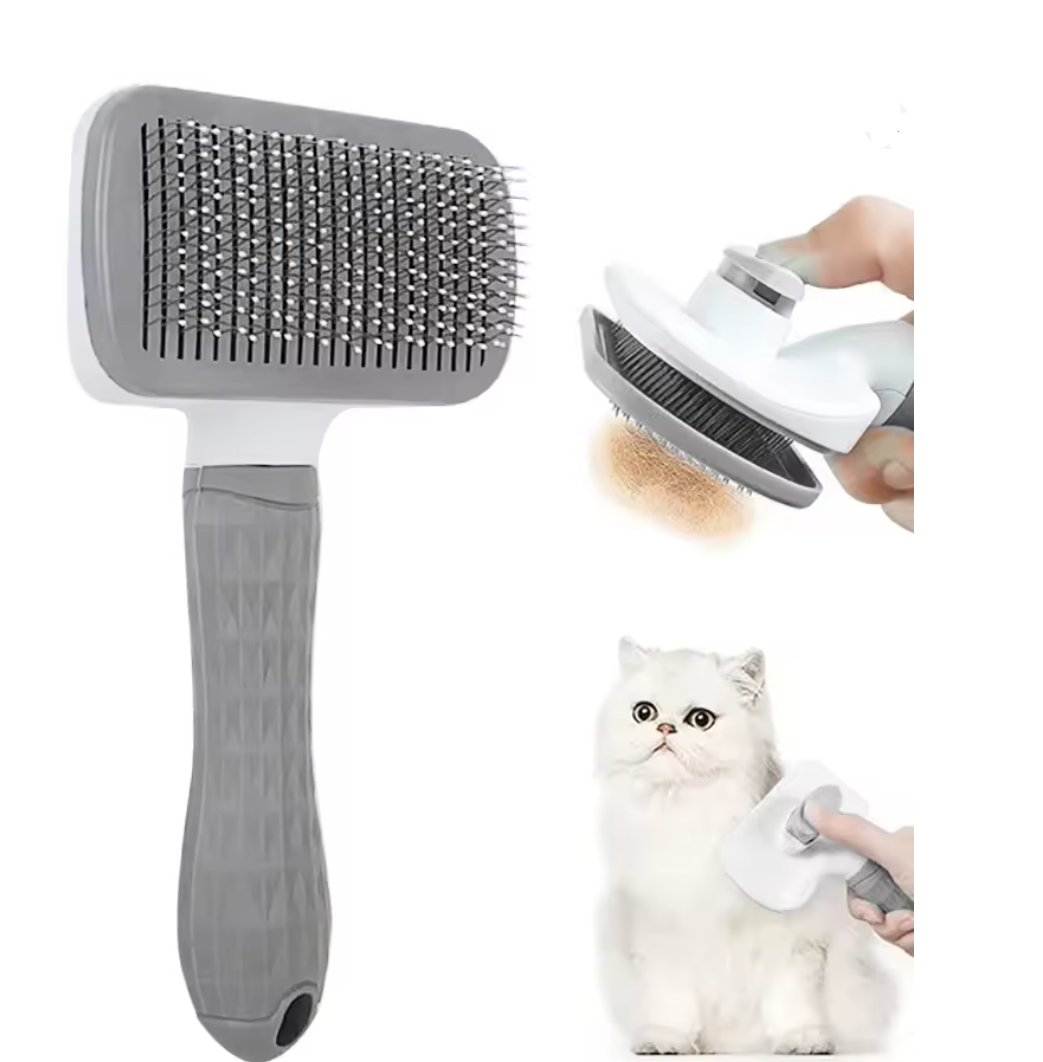 Pet Hair Remover Brush – Grooming & Bath Comb for Long-Haired Dogs and Cats