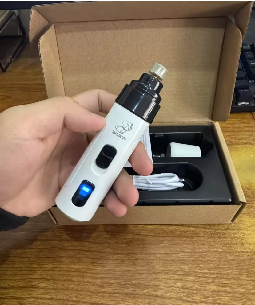 Rechargeable Dog Nail Grinder – Low Noise & Safe Trimming | For Dogs & Cats