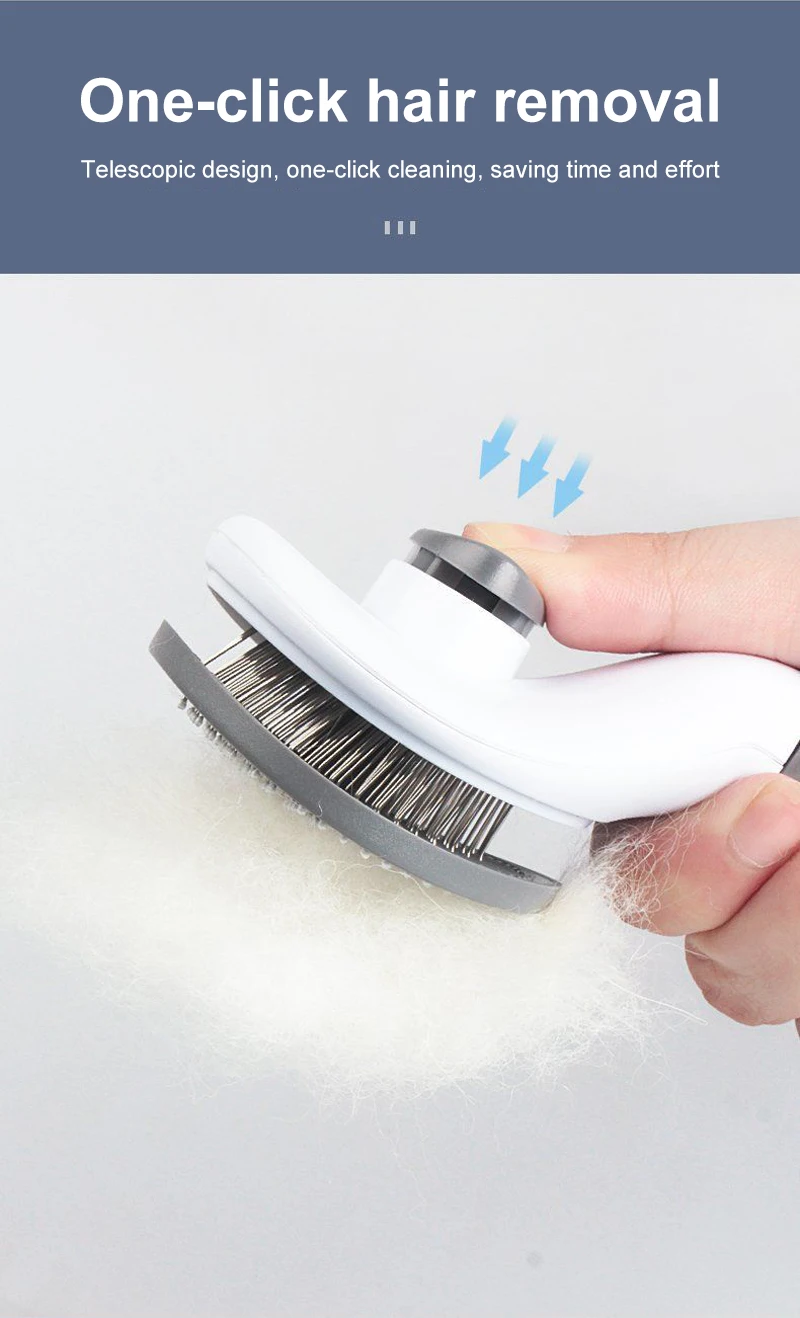 Pet Hair Remover Brush – Grooming & Bath Comb for Long-Haired Dogs and Cats