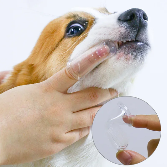 Super Soft Silicone Finger Toothbrush for Dogs & Cats – Gentle Dental Care Tool